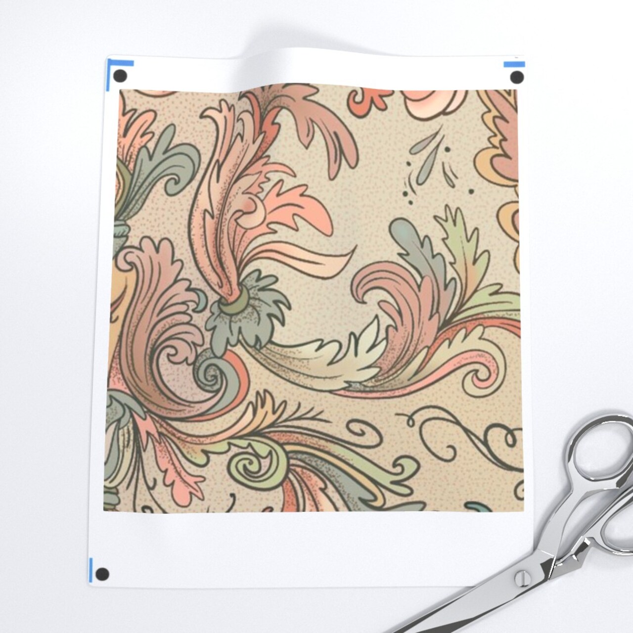 Pink Florla Teal Wallpaper Angels Italian Coral Baroque Ancient Acanthus Rococo Rosette Large Scale Custom Removable Wallpaper by Spoonflower Peel & Stick Wallpaper 2FT Wide